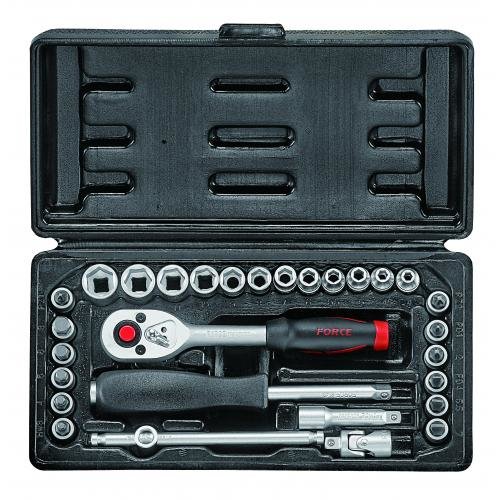 Force 1/4"" Doppenset 6 kant - 29-Delig