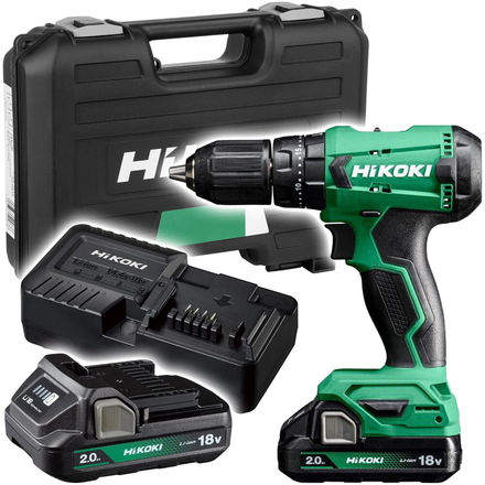 Hikoki accuboormachine in koffer met 2 accu's