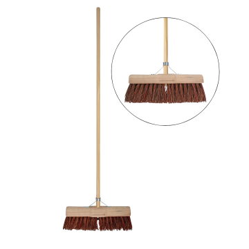 [BB81C] Gille X-bezem - Buitenbezem - Nylon - Met dul - 40 cm - Houten steel - 160 cm