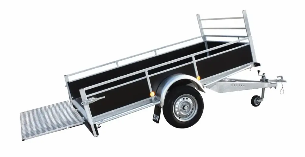 BW Trailer - Bakaanhangwagen 2540x1300x380 - EA - ALU - 750kg - Kipgasveer met oprijplaat 750mm traanplaat - antislip