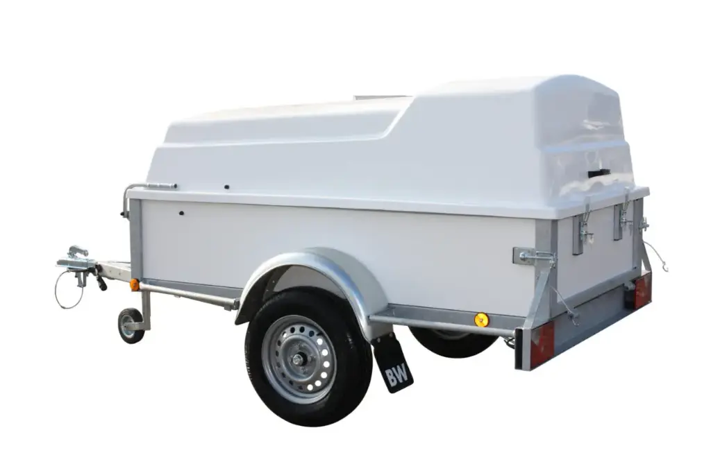 BW Trailer - Gesloten aanhangwagen - Poly dak - 2000x1100x800 - EA - Met achterspon