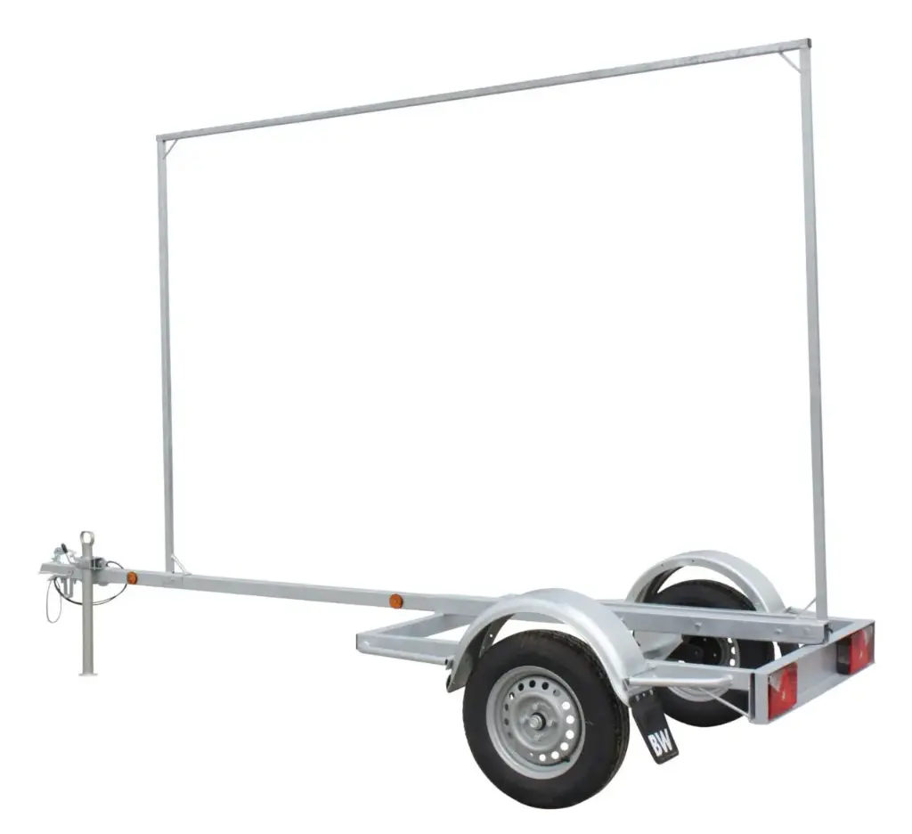 BW Trailer - Reclame aanhangwagen - Kader 3000x1500 - EA - Steunpoot-klem 48mm inbegrepen