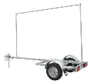 BW Trailer - Reclame aanhangwagen - Kader 3000x1500 - EA - Steunpoot-klem 48mm inbegrepen