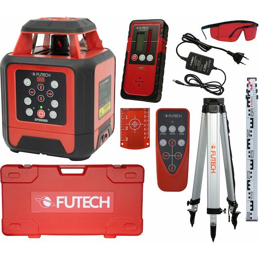 Futech Spinner Rood + Gyro Receiver Koffer Set