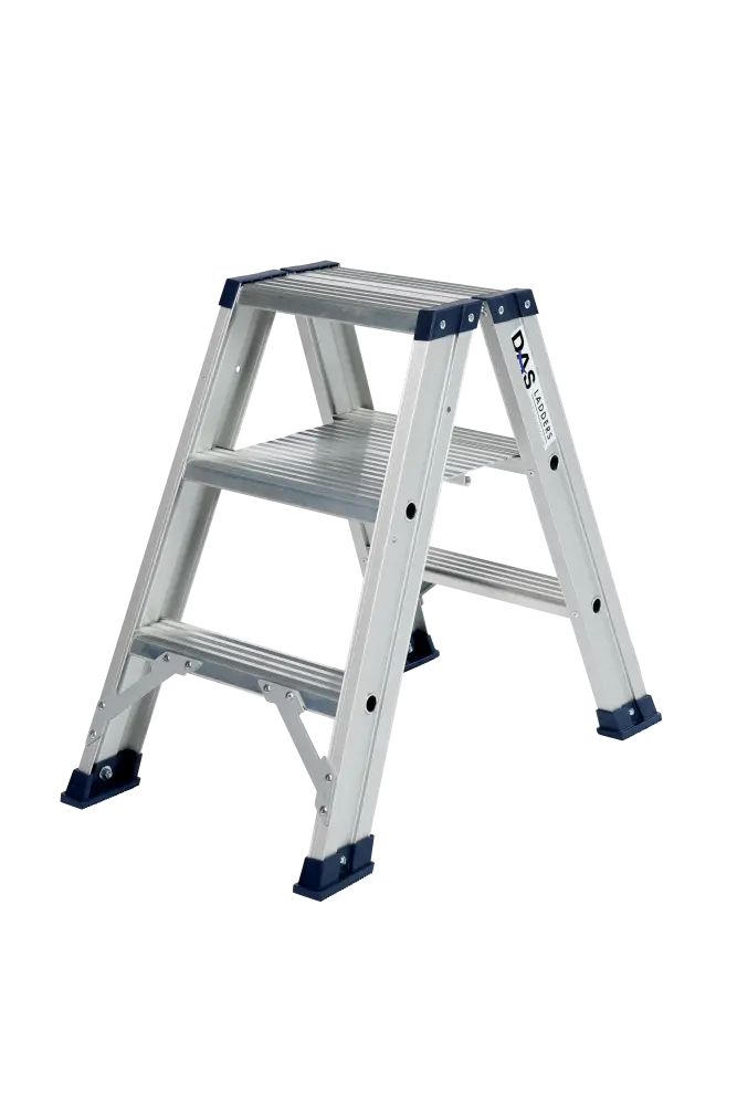[5994005 DT3A] DAS trapladder dubbel 'Hercules' 3 treden