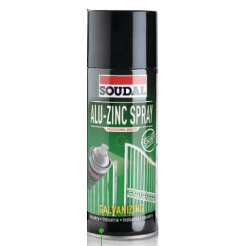[154608] Soudal 400mL ALU  Zinc Spray Shiny
