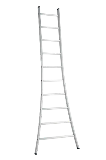 [G110A] DAS 1-delige ladder 'Atlas' 10 sporten - Gebogen boom