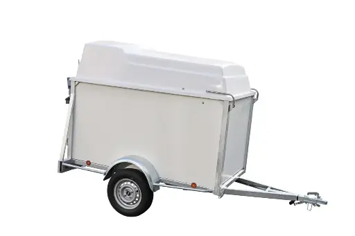 BW Trailer - Gesloten aanhangwagen - Poly dak - 2000x1100x1400 - EA - Met achterspon