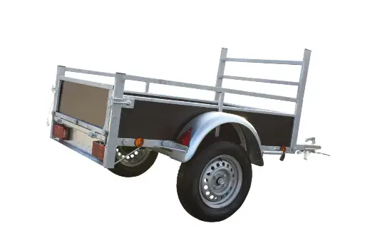 BW Trailers - Bakaanhangwagen rechte dissel - 1600x1000x380 - Bruin hout - EA - 500kg