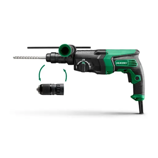 [DH26PMCWSZ] Hikoki DH26 PMC SDS-PLUS BOORHAMER 230V - 830 W - 2,9 J - koffer - wisselkop sds en standaard kop inbegrepen