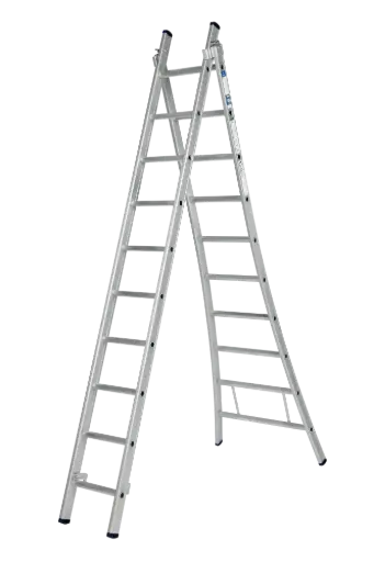 [5994009 G210A] DAS 2-delige schuifladder 'Atlas' 10 sporten