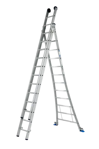 [5994013 G312A] DAS 3-delige schuifladder 'Atlas' 12 sporten